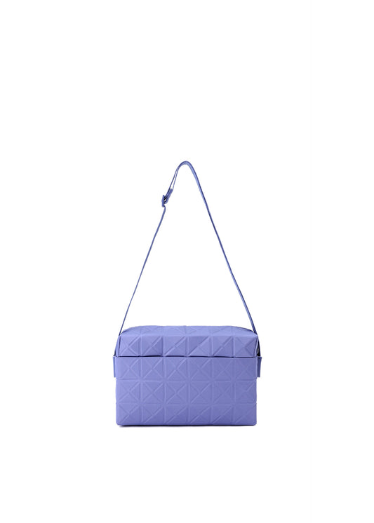 A product shot of the BAO BAO ISSEY MIYAKE TRACK shoulder bag in purplish blue (73).