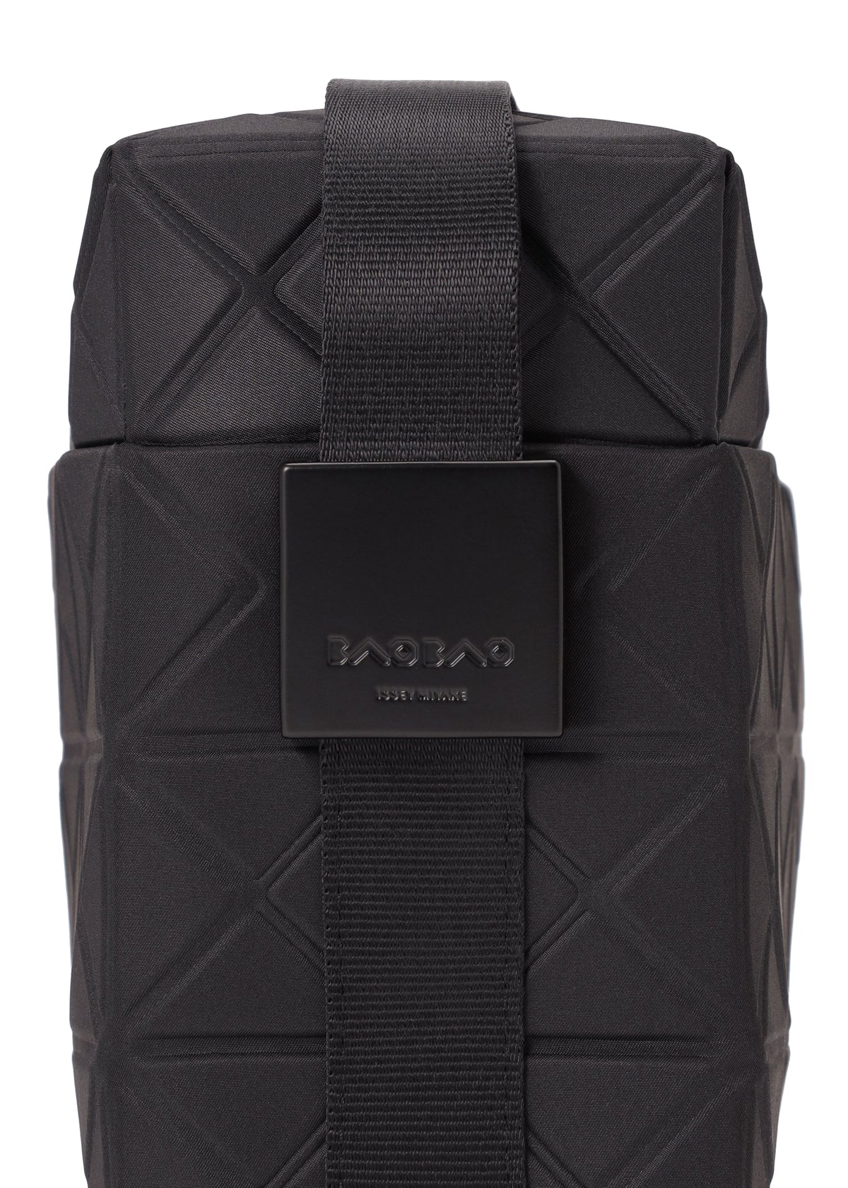 A detail shot of the BAO BAO ISSEY MIYAKE TRACK shoulder bag.