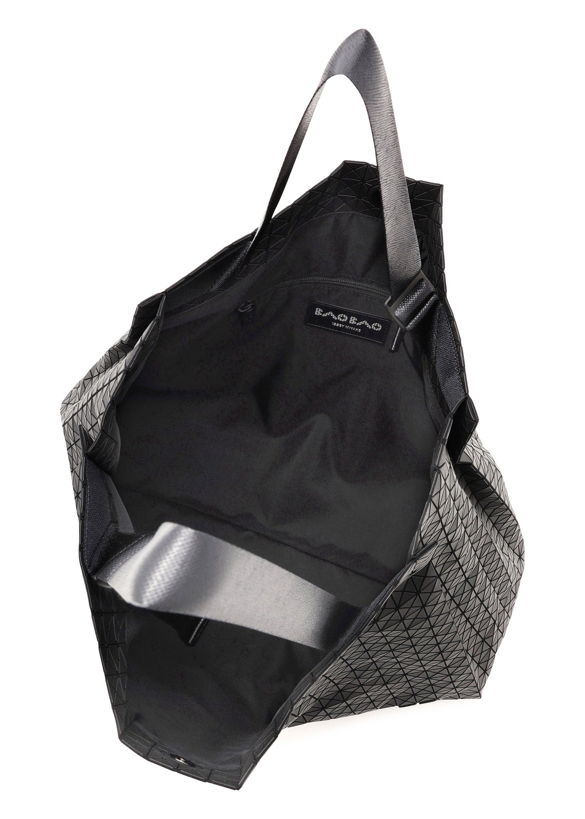 A detail shot of the BAO BAO ISSEY MIYAKE CART tote.