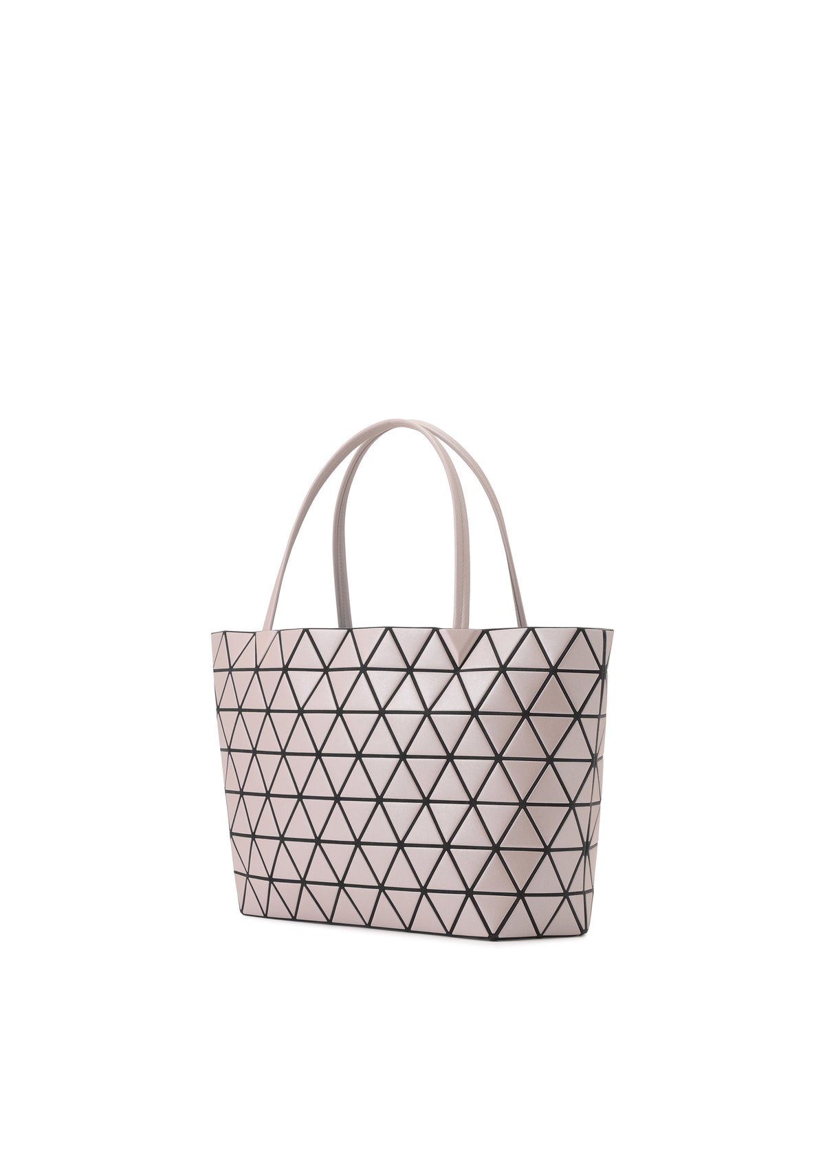A detail shot of the BAO BAO ISSEY MIYAKE BATEAU tote.
