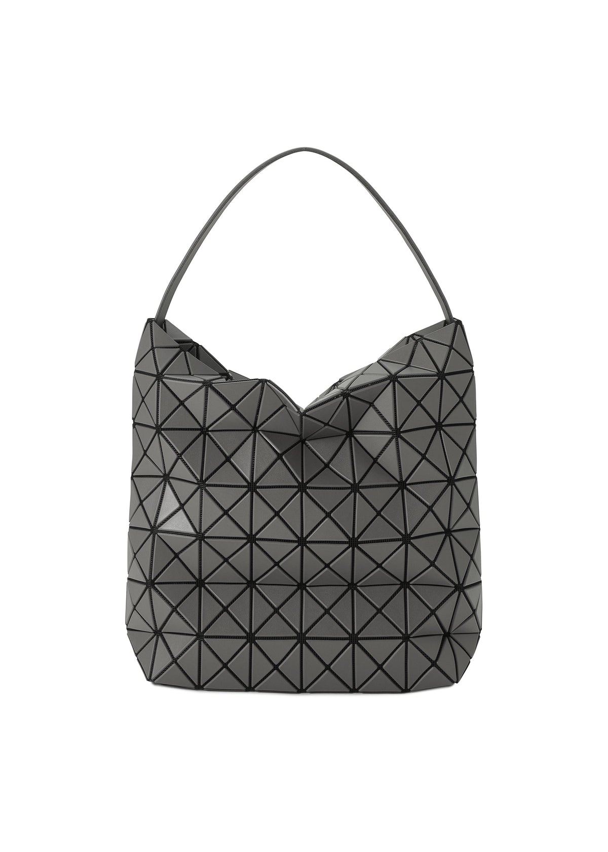 A product shot of the BAO BAO ISSEY MIYAKE VALLEY handbag in charcoal (18).