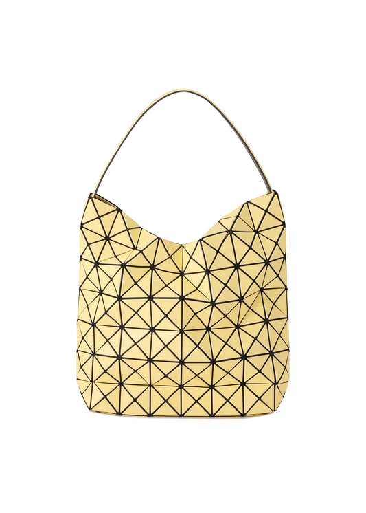 A product shot of the BAO BAO ISSEY MIYAKE VALLEY handbag in light maize yellow (55).