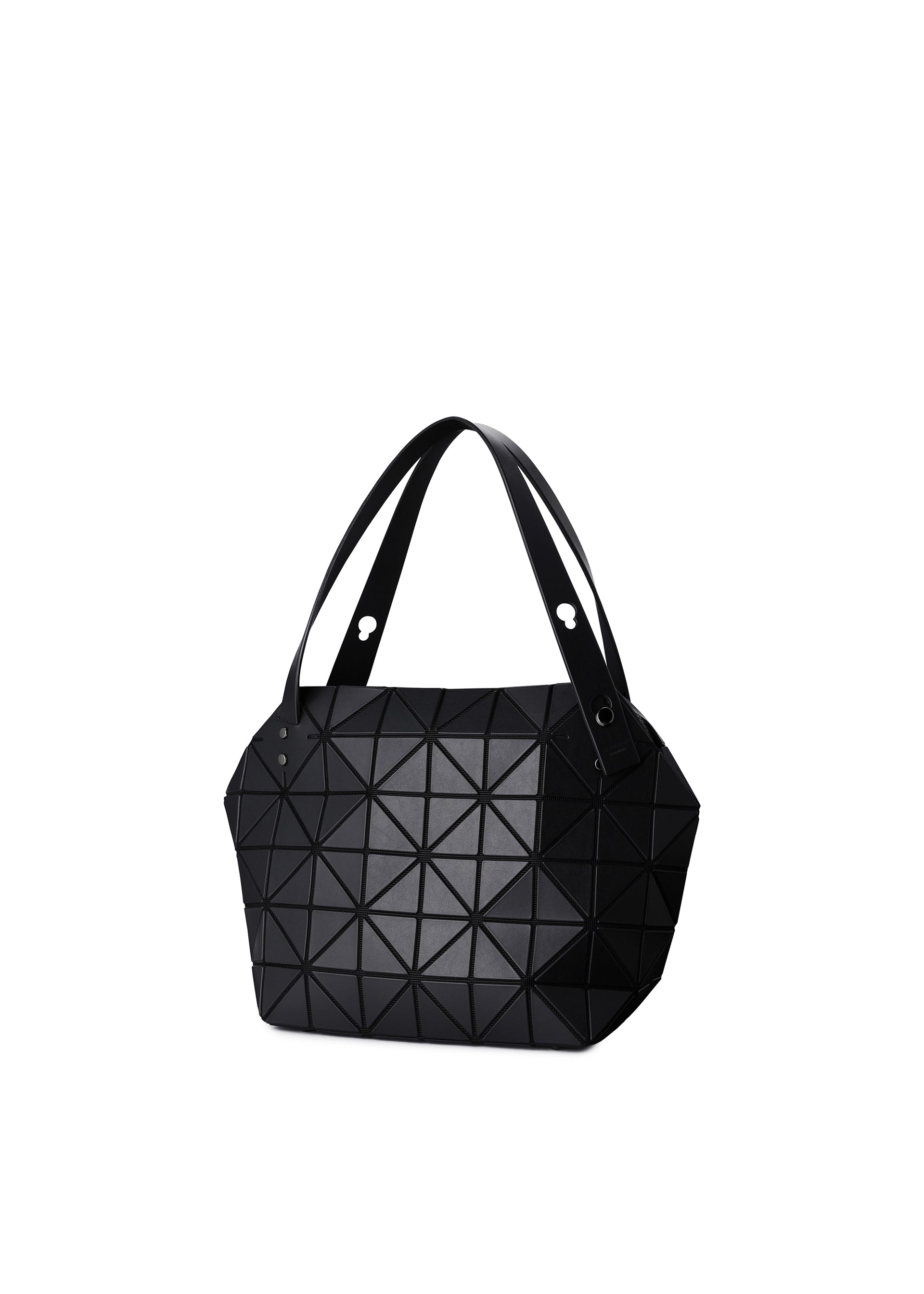 A detail shot of the BAO BAO ISSEY MIYAKE BOSTON hand bag.