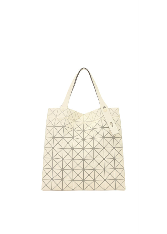 A product shot of the BAO BAO ISSEY MIYAKE PRISM PLUS tote in ivory (02).