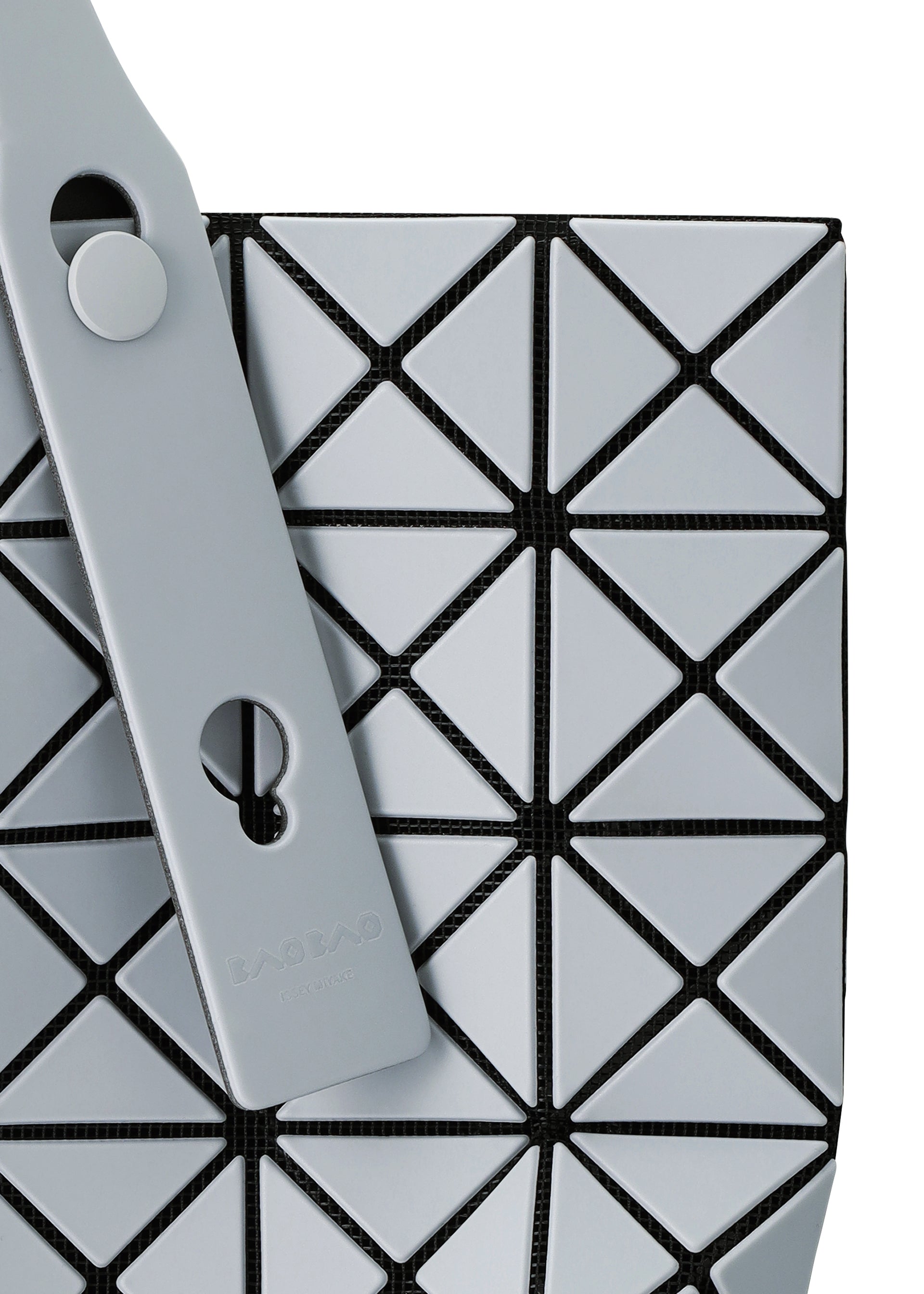 A detail shot of the BAO BAO ISSEY MIYAKE PRISM FROST tote.