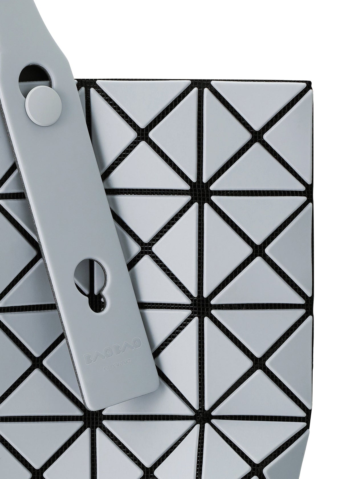 A detail shot of the BAO BAO ISSEY MIYAKE PRISM FROST tote.