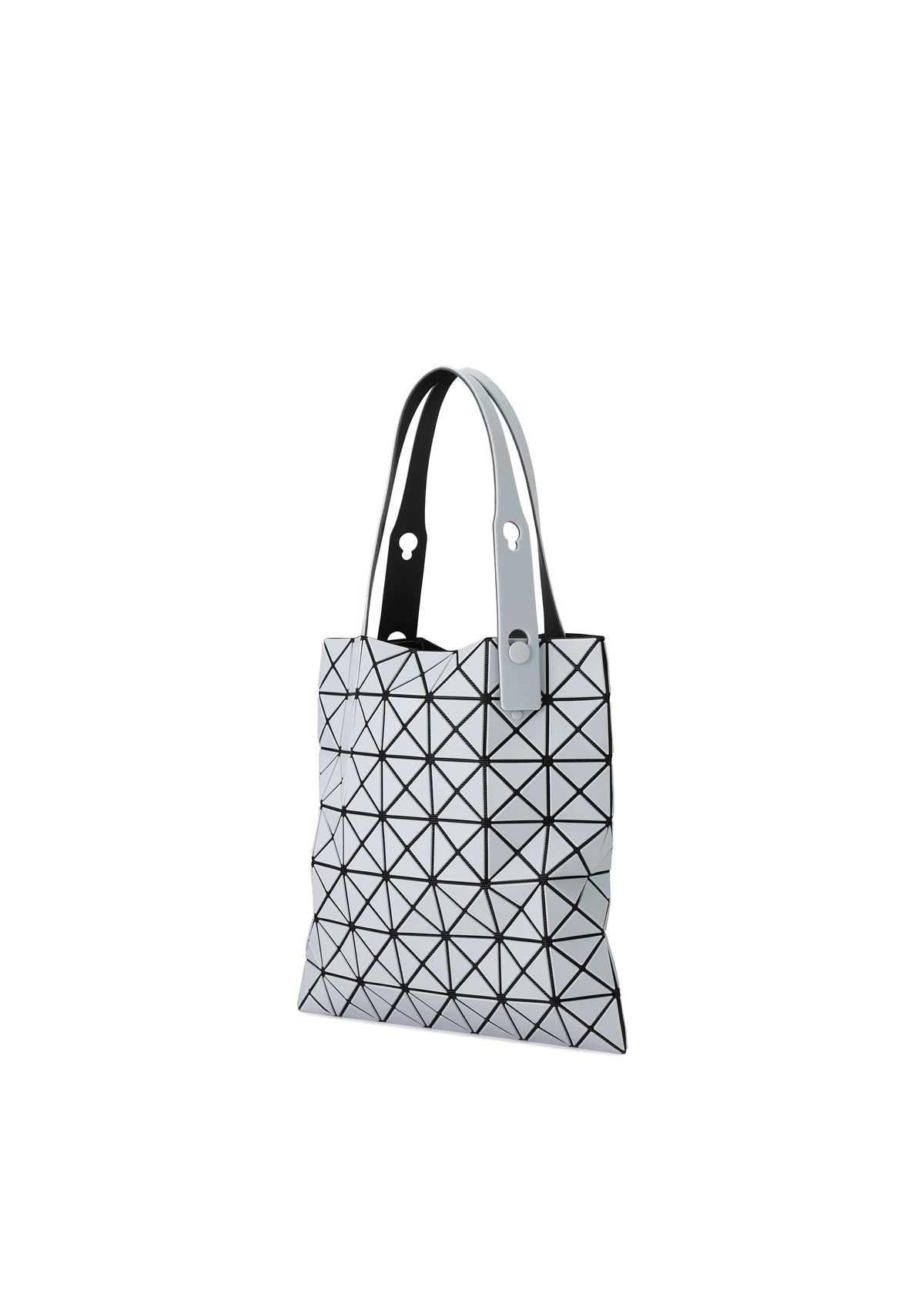 A detail shot of the BAO BAO ISSEY MIYAKE PRISM FROST tote.