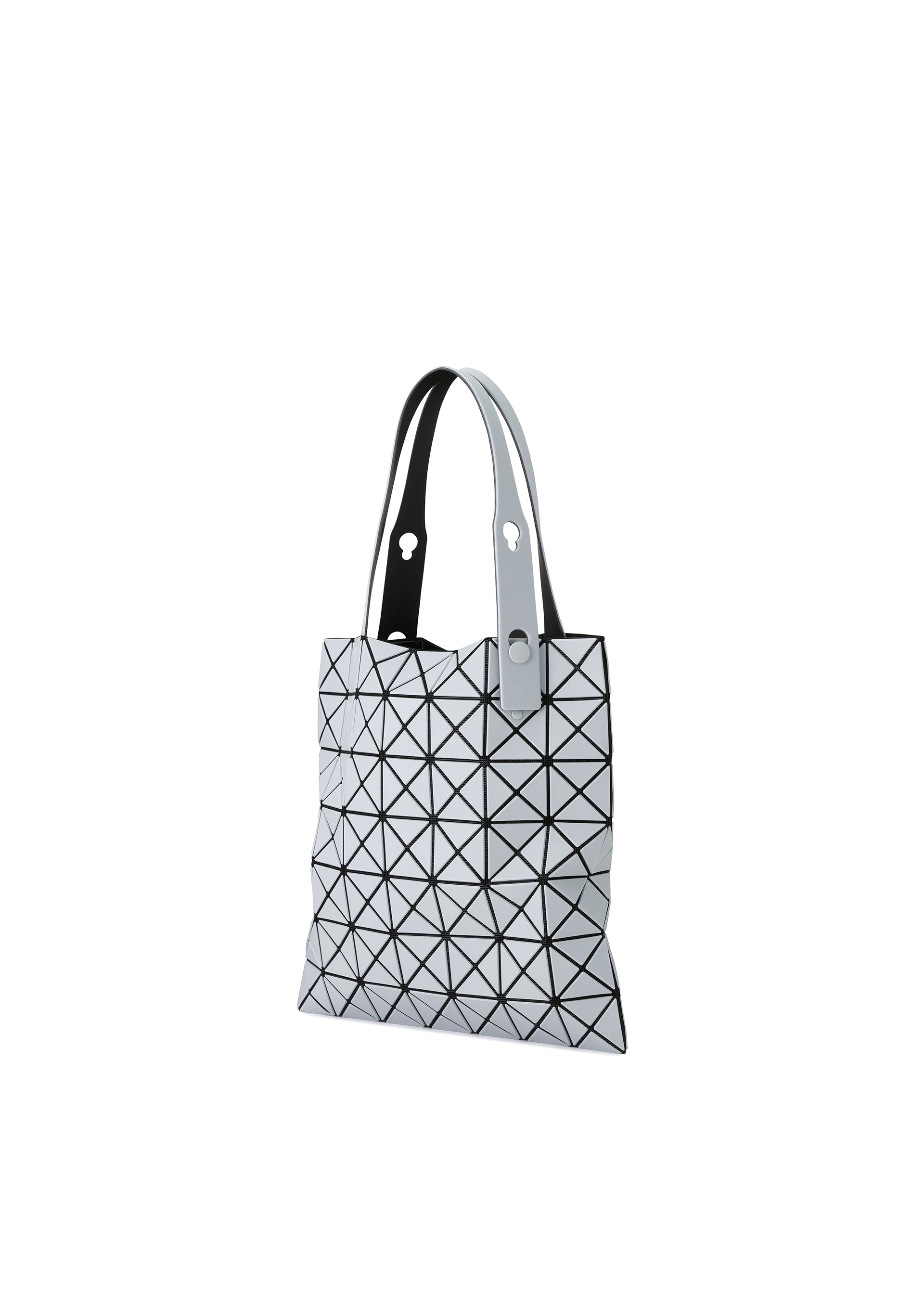 A detail shot of the BAO BAO ISSEY MIYAKE PRISM FROST tote.
