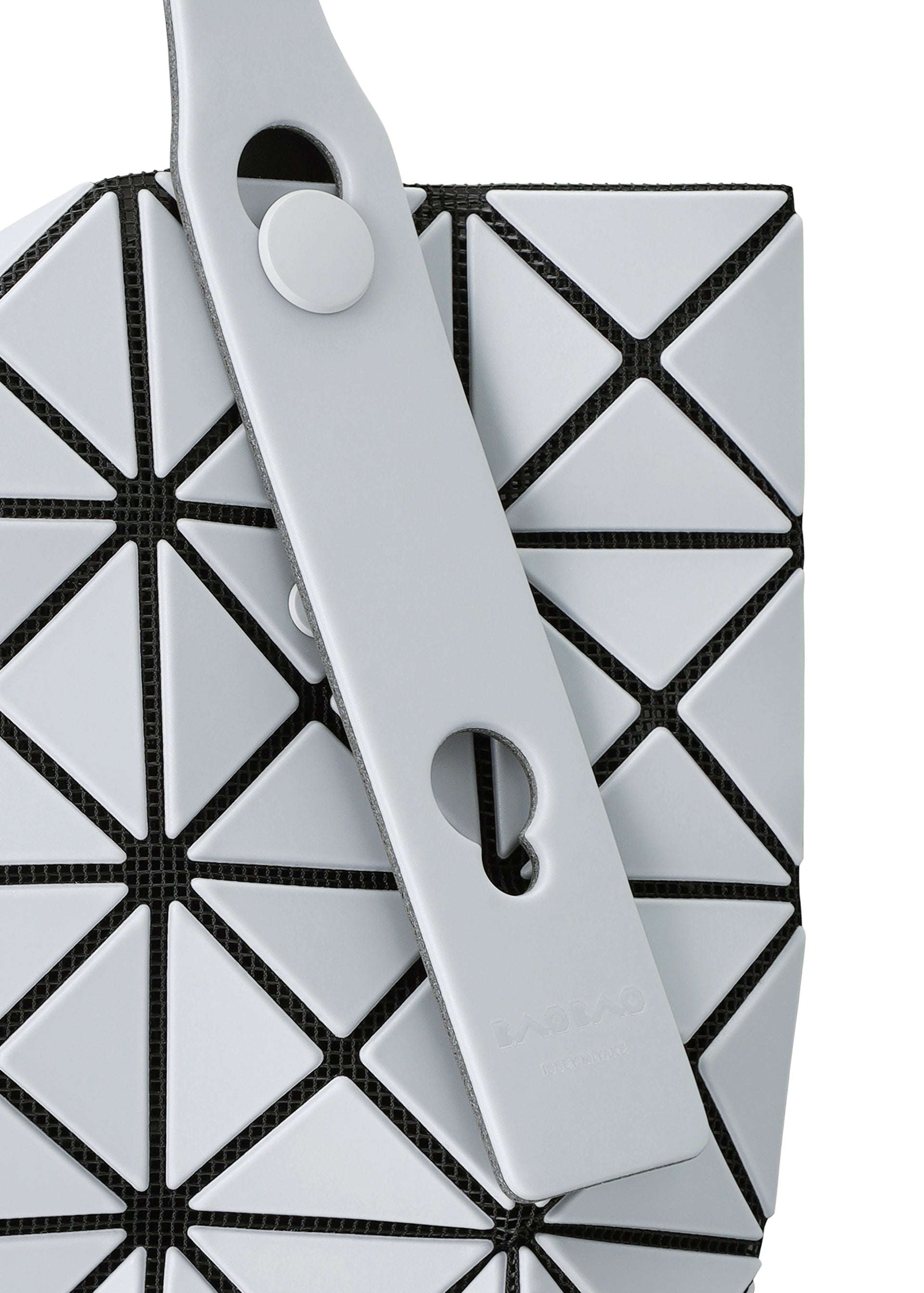A detail shot of the BAO BAO ISSEY MIYAKE PRISM FROST tote.