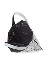 A detail shot of the BAO BAO ISSEY MIYAKE PRISM FROST tote.