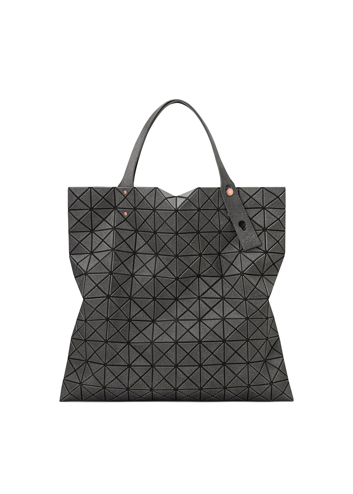 A product shot of the BAO BAO ISSEY MIYAKE PRISM DENIM tote in black.