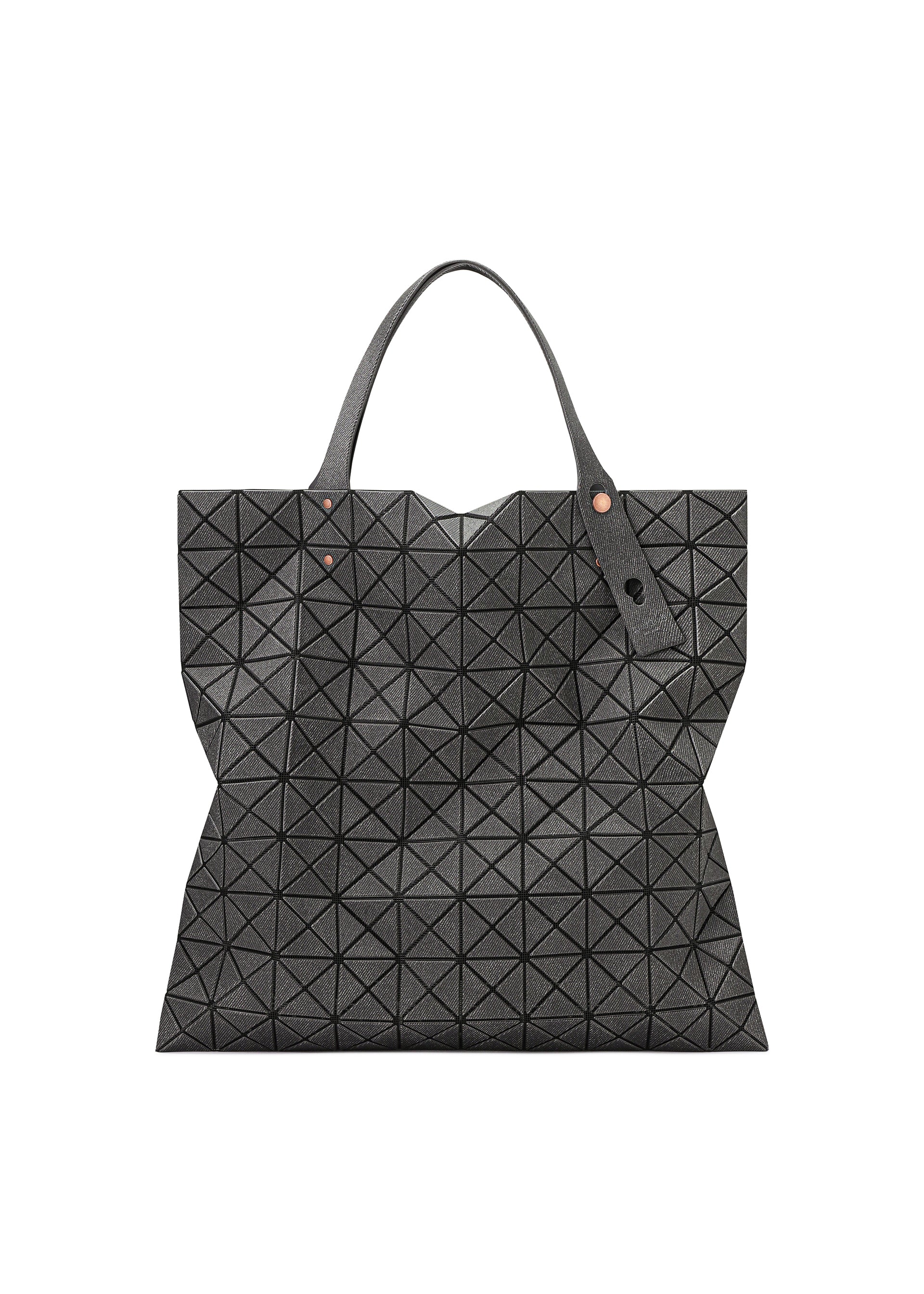 A product shot of the BAO BAO ISSEY MIYAKE PRISM DENIM tote in black.