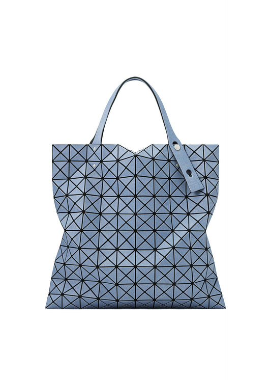 A product shot of the BAO BAO ISSEY MIYAKE PRISM DENIM tote in blue.