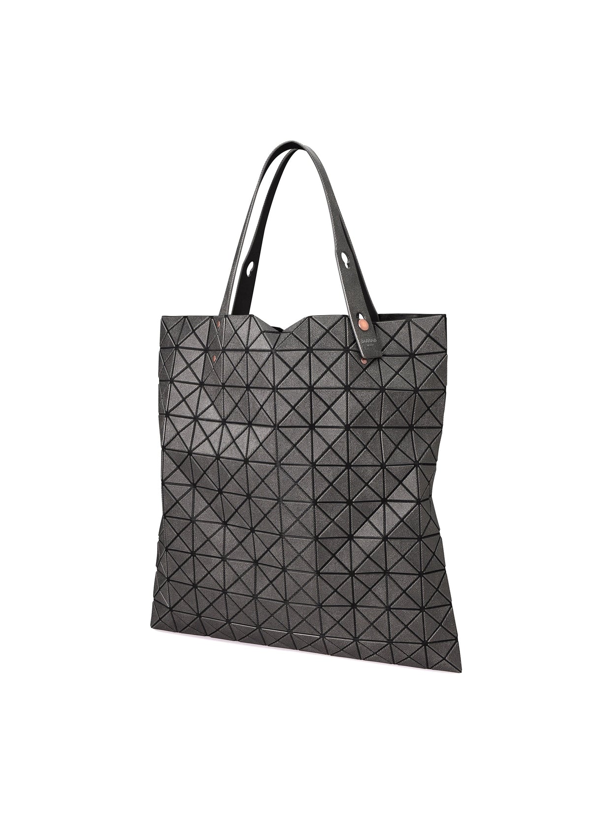 A detail shot of the BAO BAO ISSEY MIYAKE PRISM DENIM tote.