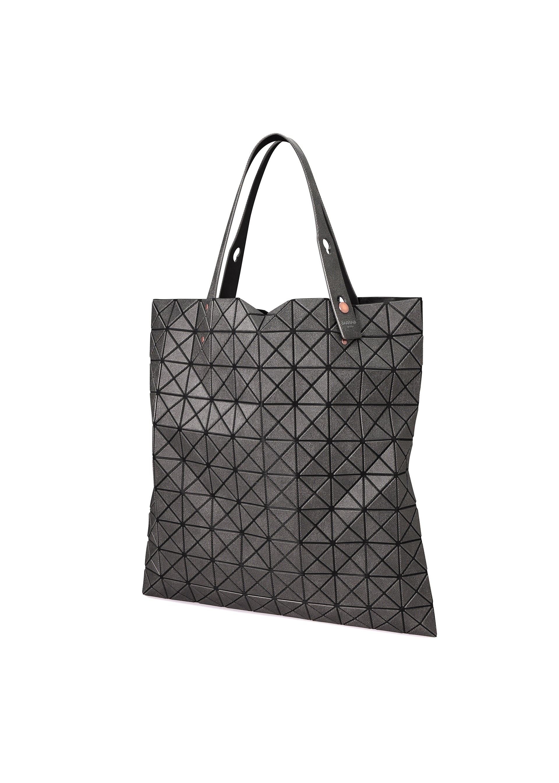 A detail shot of the BAO BAO ISSEY MIYAKE PRISM DENIM tote.