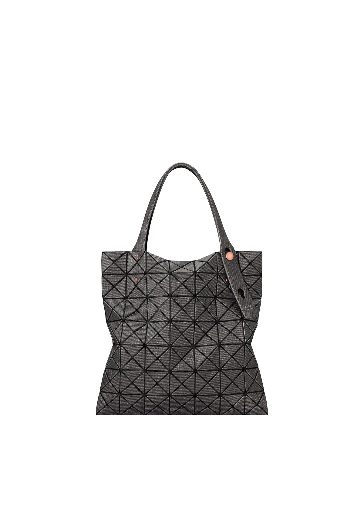 A product shot of the BAO BAO ISSEY MIYAKE PRISM DENIM tote in black.