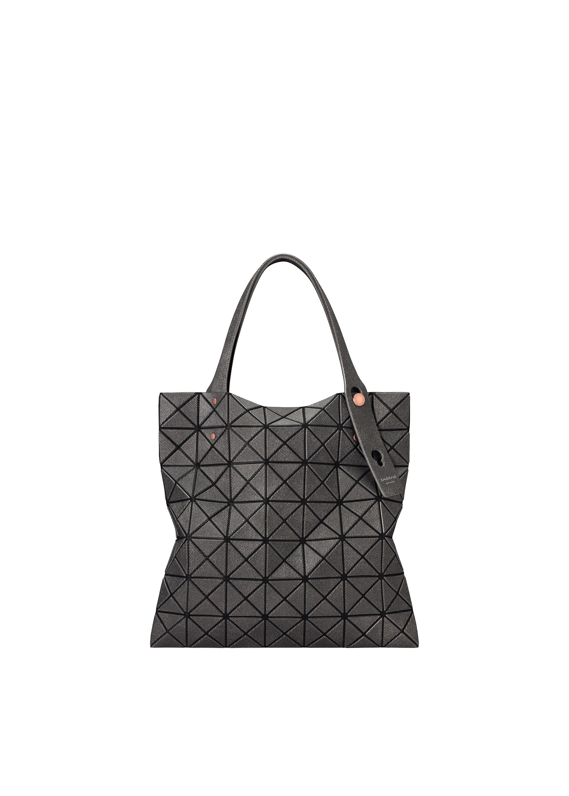 A product shot of the BAO BAO ISSEY MIYAKE PRISM DENIM tote in black.