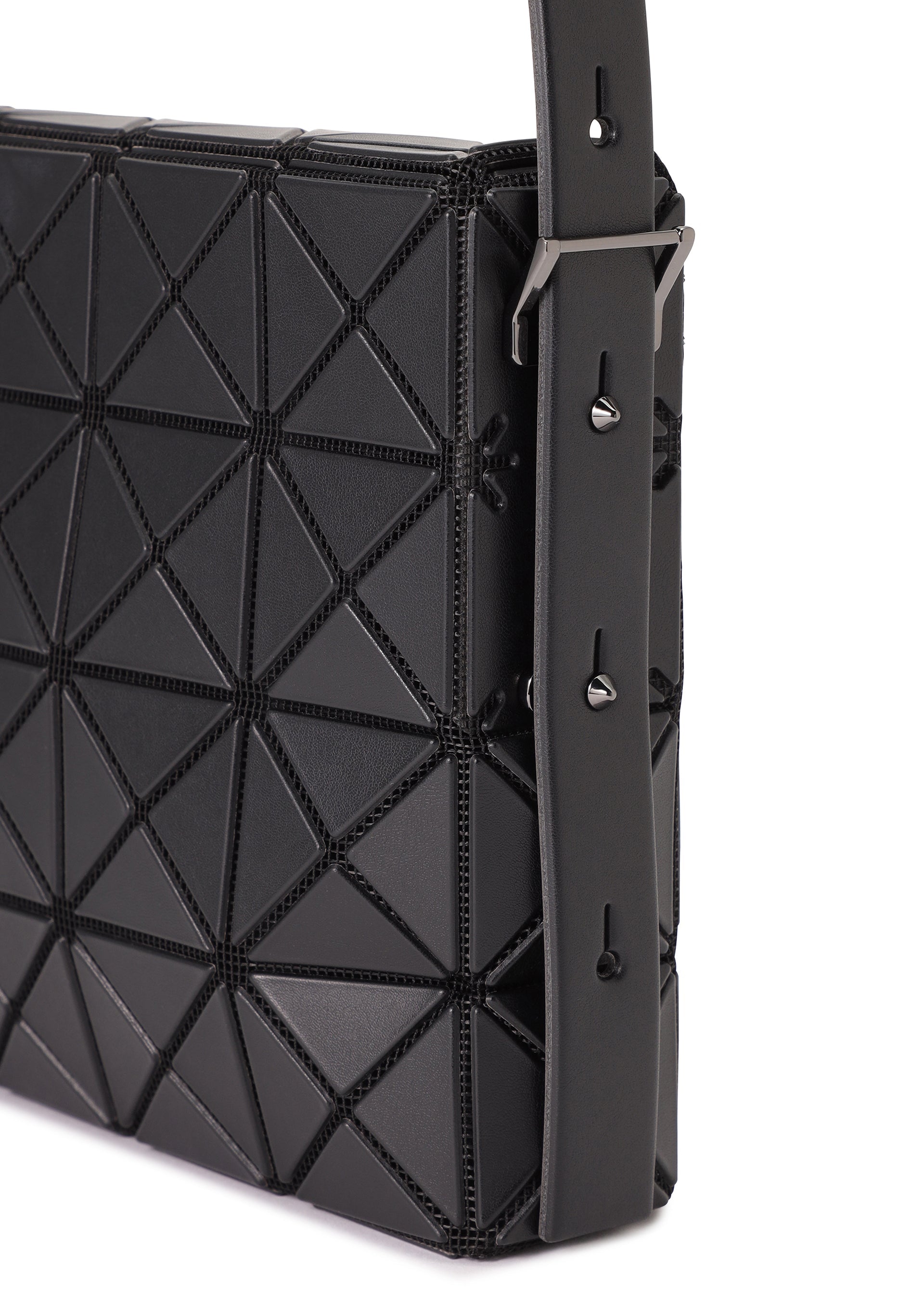 A detail shot of the BAO BAO ISSEY MIYAKE OBLONG shoulder bag.