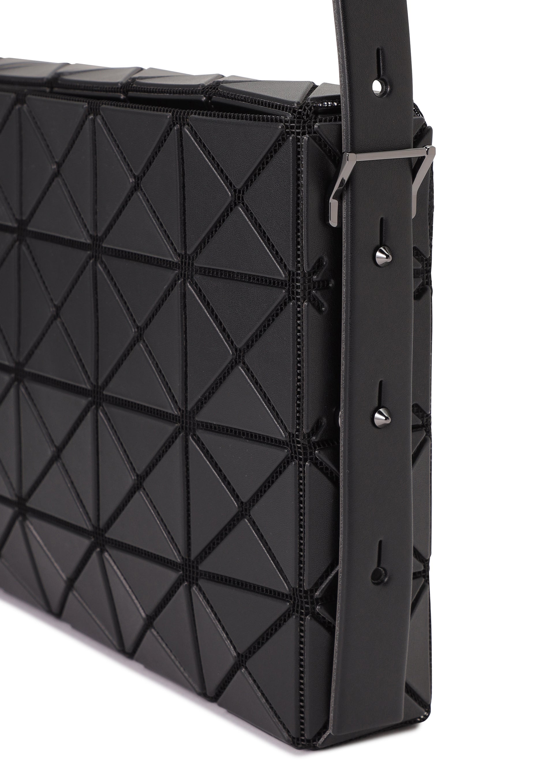 A detail shot of the BAO BAO ISSEY MIYAKE OBLONG shoulder bag.