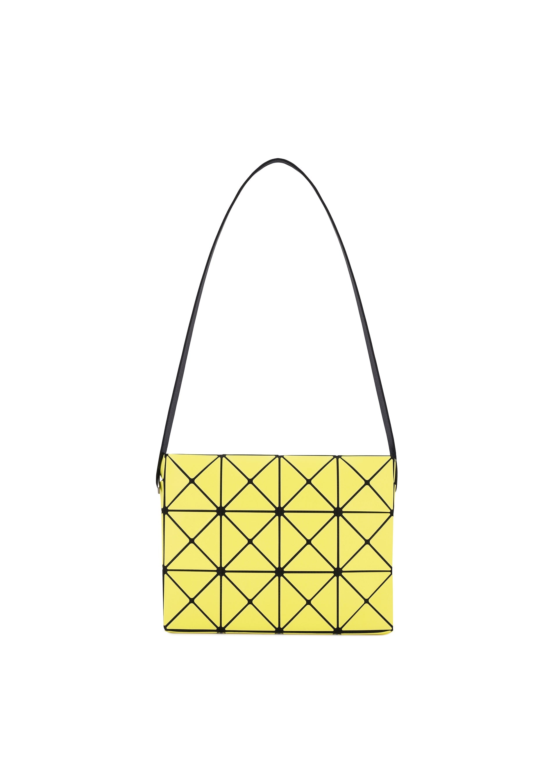 A product shot of the BAO BAO ISSEY MIYAKE CUBOID shoulder bag in yellow (52).