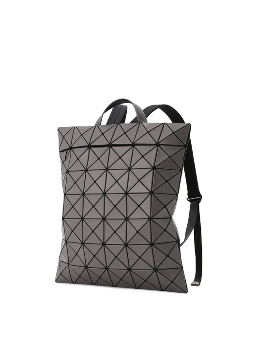 A product shot of the BAO BAO ISSEY MIYAKE FLAT PACK backpack in charcoal grey (14).