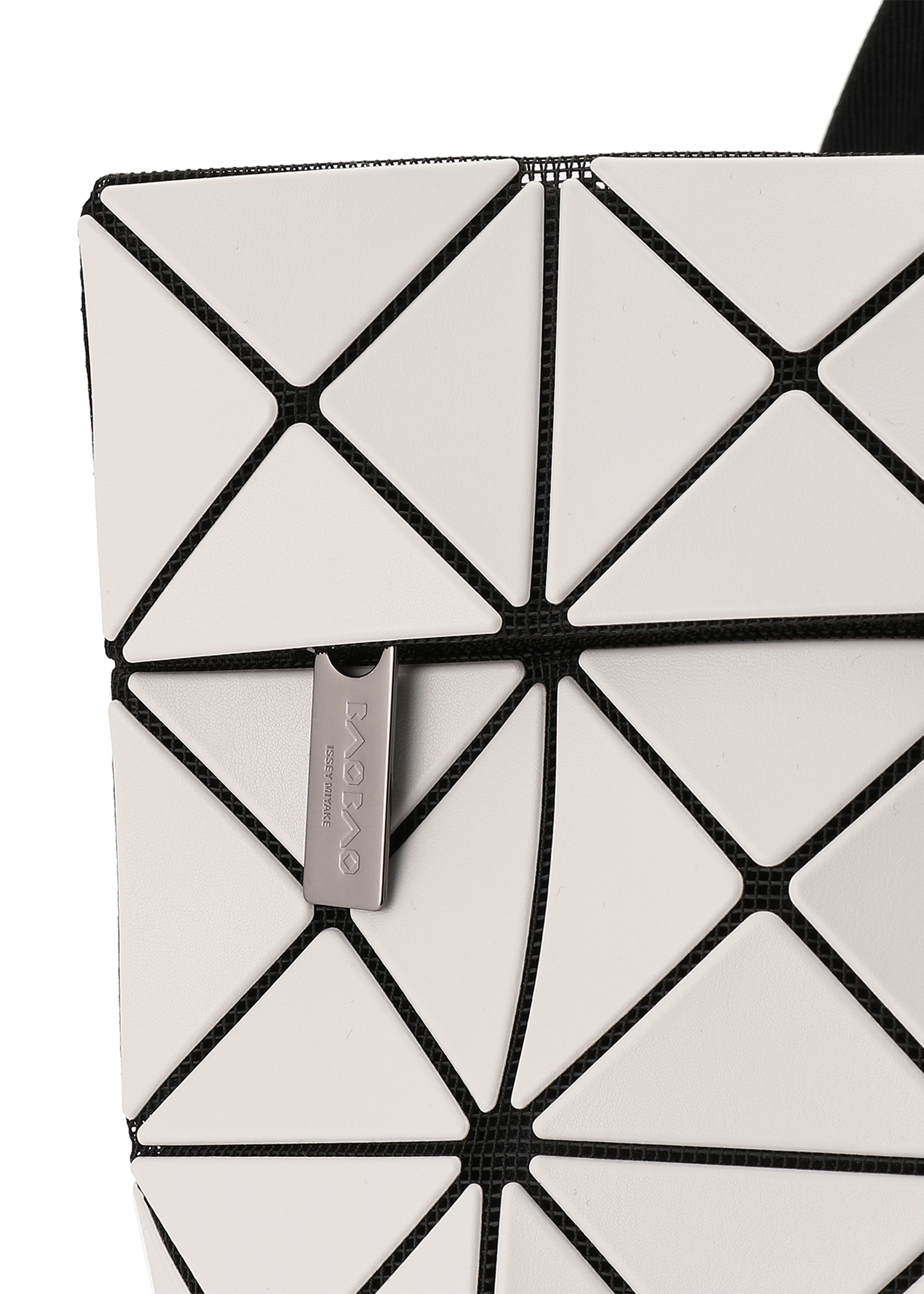 A detail shot of the BAO BAO ISSEY MIYAKE FLAT PACK backpack.