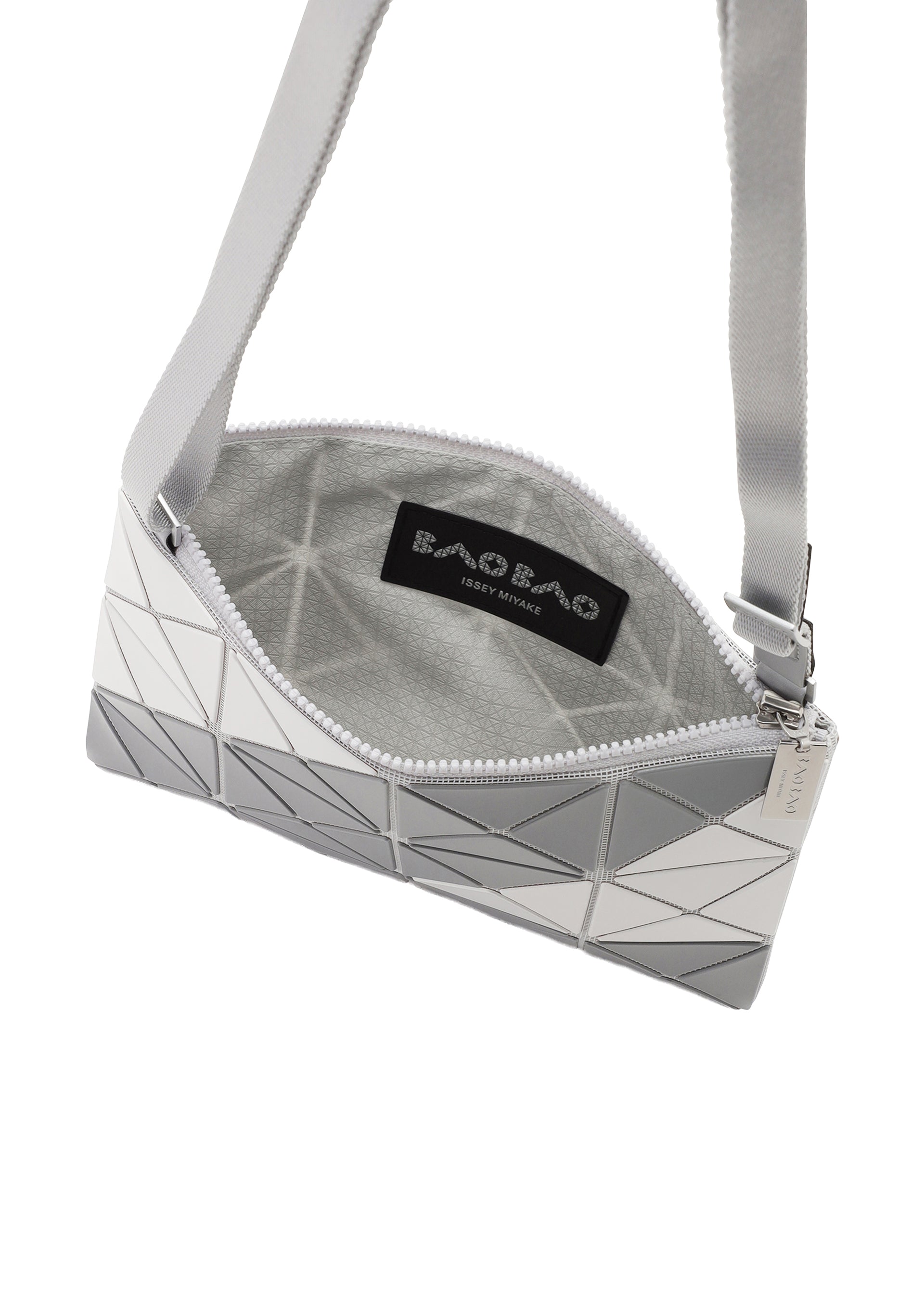 A detail shot of the BAO BAO ISSEY MIYAKE SIGN shoulder bag.