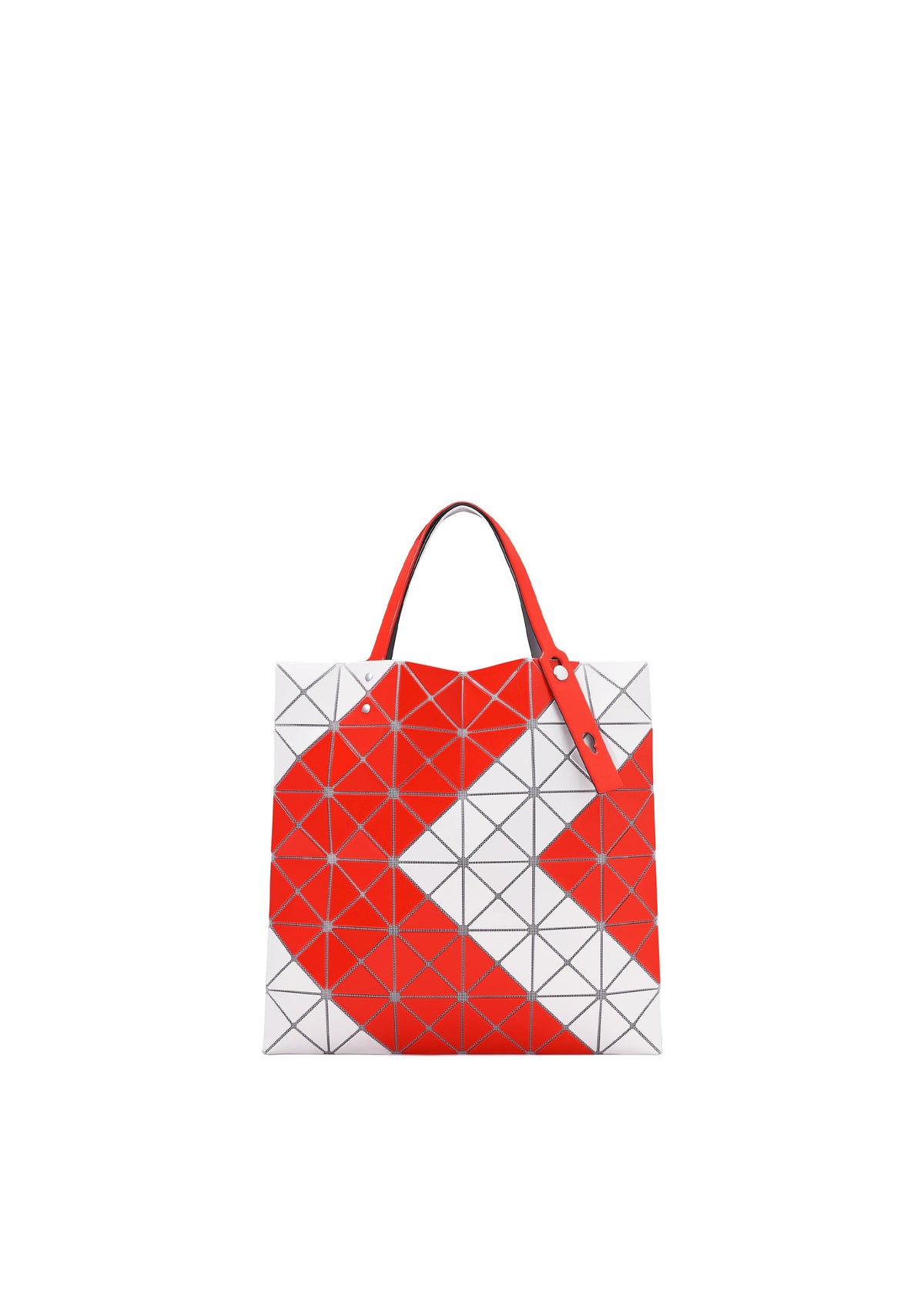 A detail shot of the BAO BAO ISSEY MIYAKE SIGN tote.