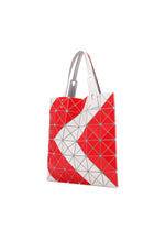 A detail shot of the BAO BAO ISSEY MIYAKE SIGN tote.