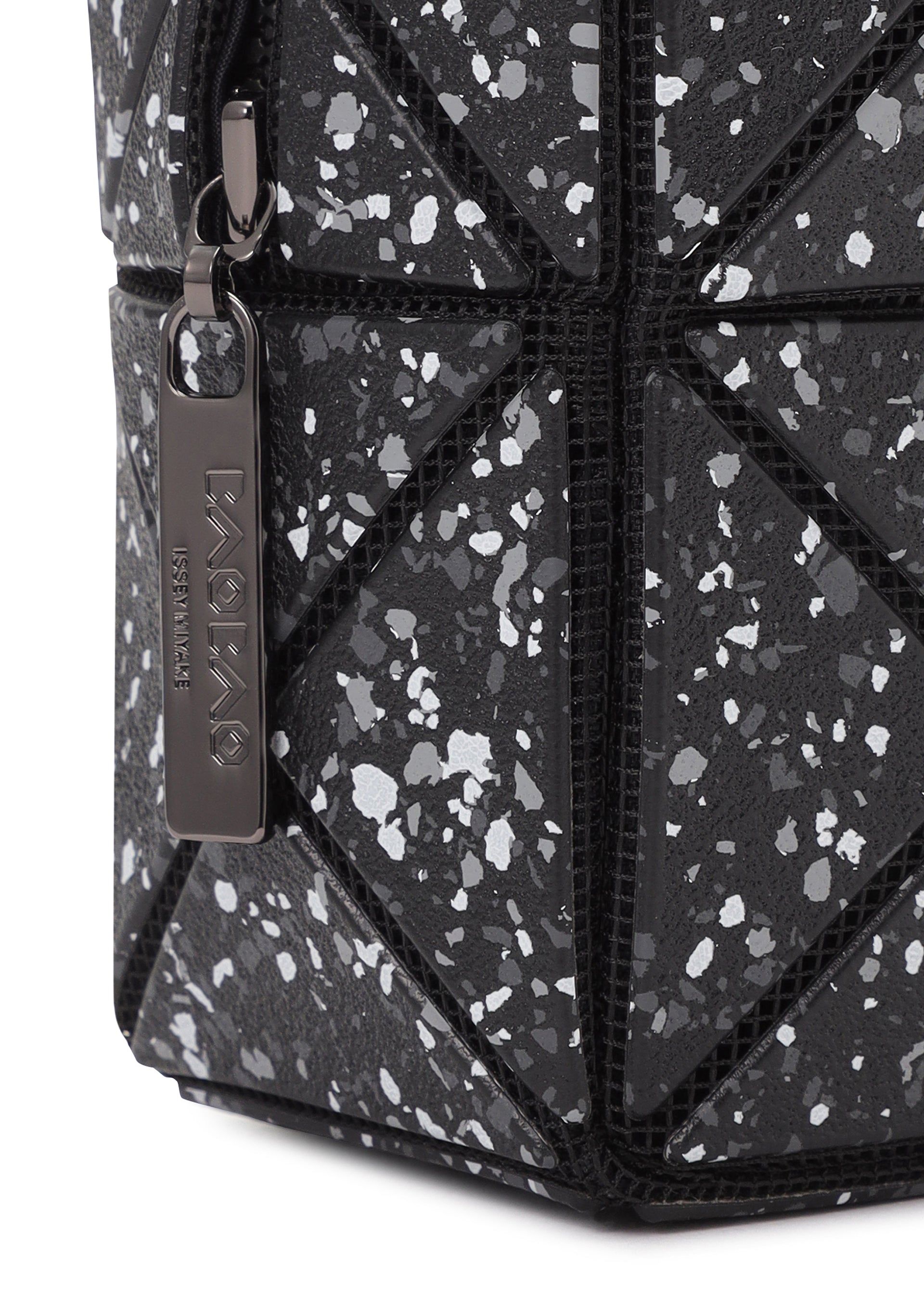 A detail shot of the BAO BAO ISSEY MIYAKE CITY pouch.