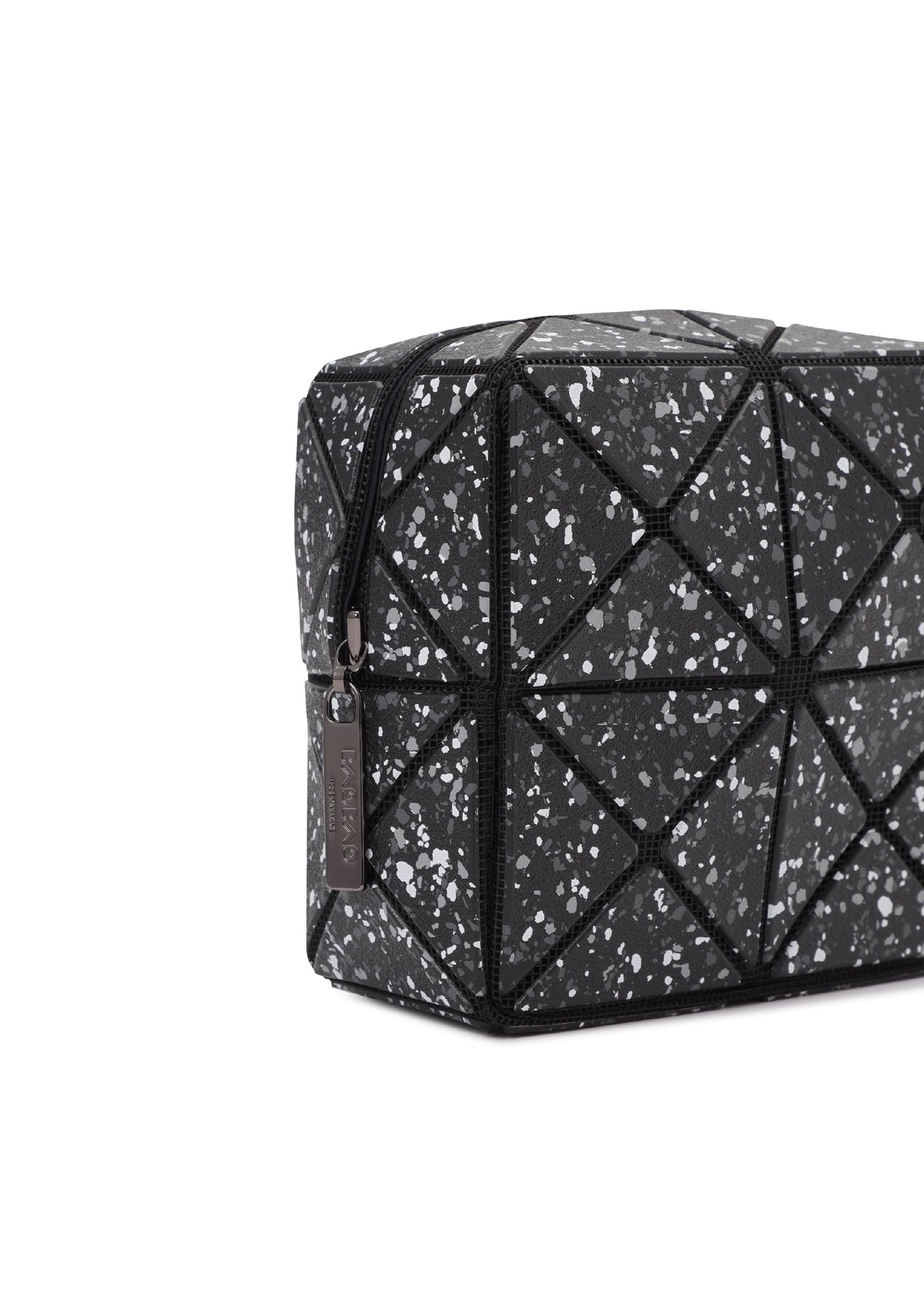 A detail shot of the BAO BAO ISSEY MIYAKE CITY pouch.