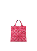 A product shot of the BAO BAO ISSEY MIYAKE MINIATURE tote in cherry pink.