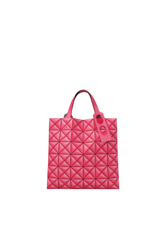 A product shot of the BAO BAO ISSEY MIYAKE MINIATURE tote in cherry pink.