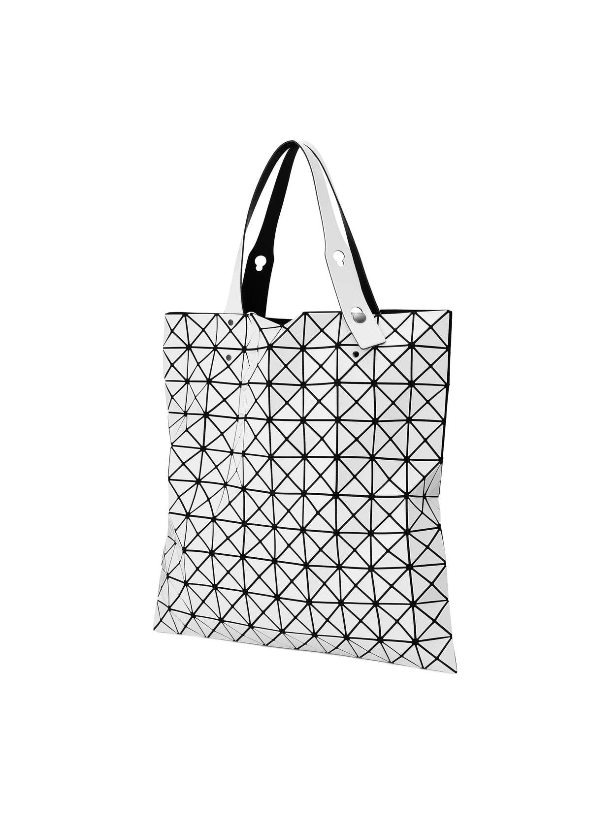 A detail shot of the BAO BAO ISSEY MIYAKE PRISM tote.