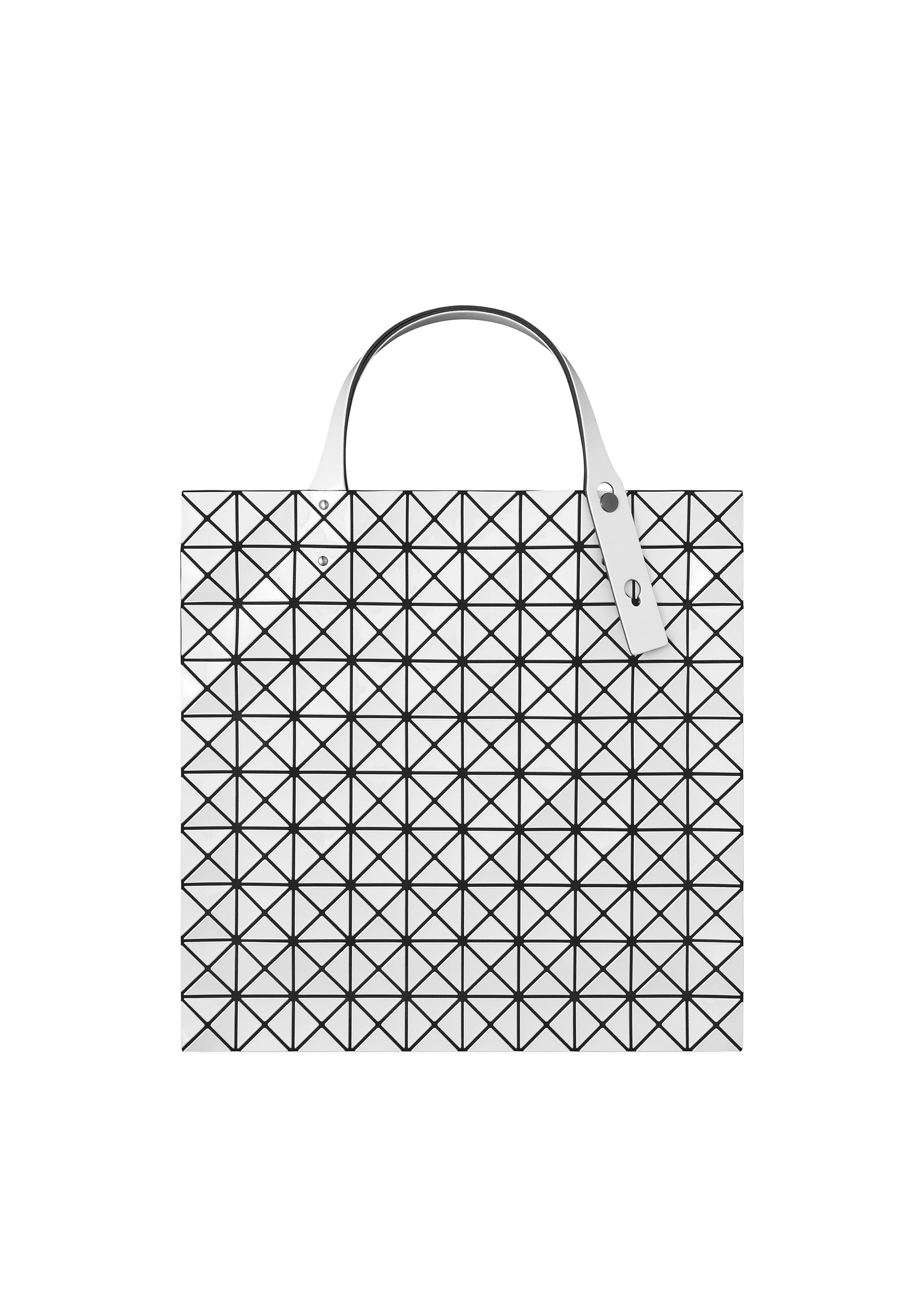 A detail shot of the BAO BAO ISSEY MIYAKE PRISM tote.