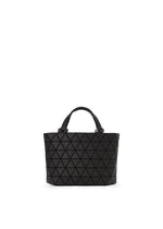 A product shot of the BAO BAO ISSEY MIYAKE CRYSTAL MATTE handbag in matte black.