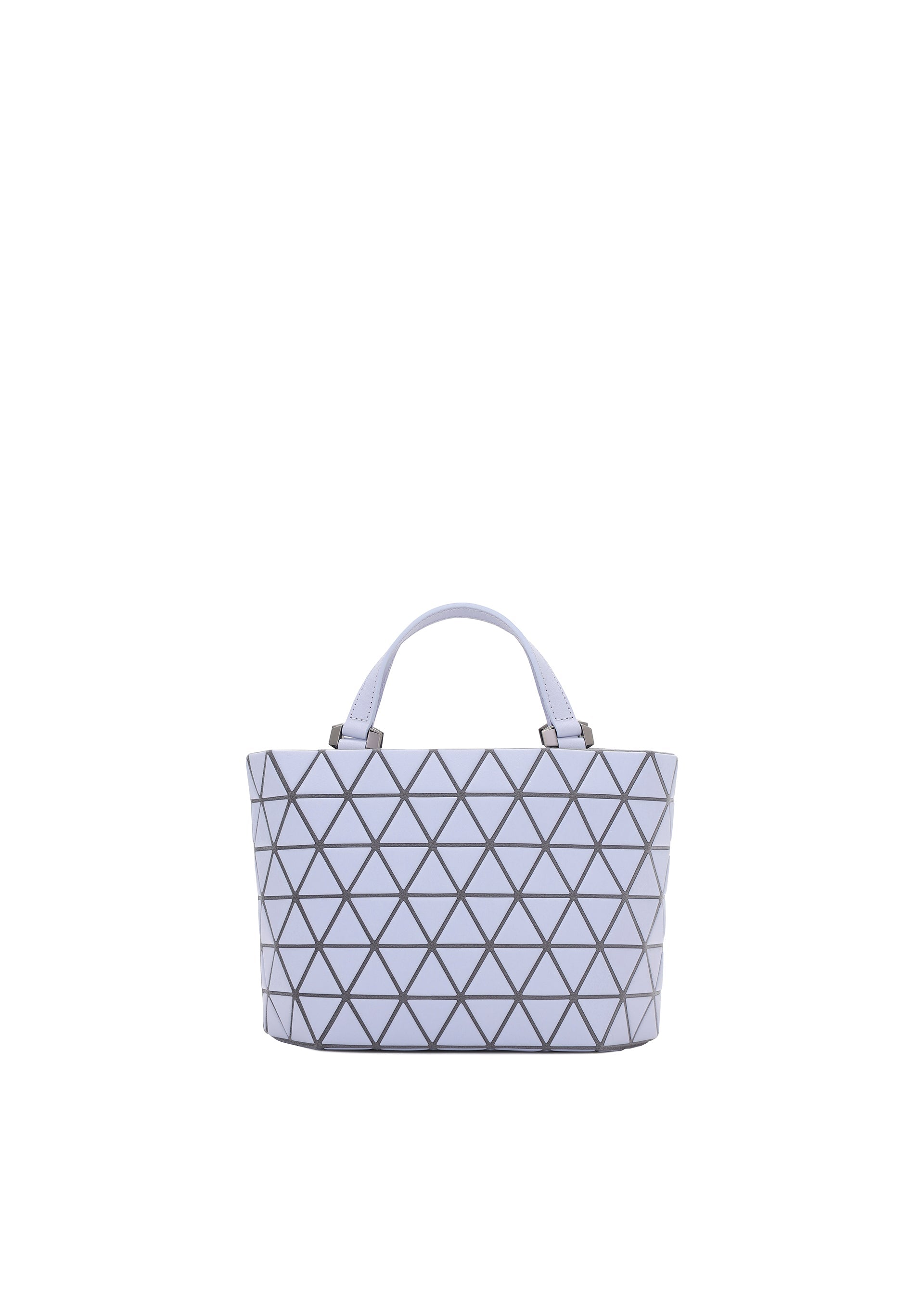 A product shot of the BAO BAO ISSEY MIYAKE CRYSTAL MATTE handbag in light lavender.