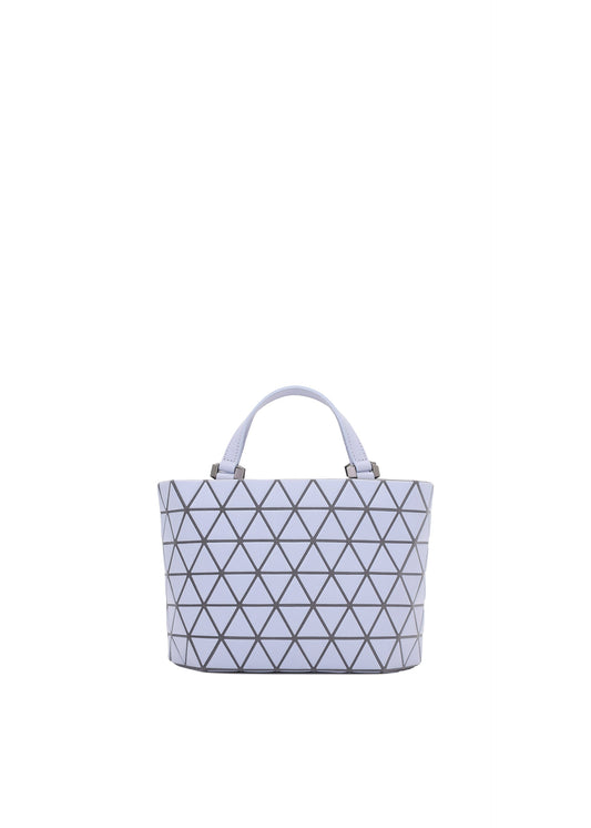 A product shot of the BAO BAO ISSEY MIYAKE CRYSTAL MATTE handbag in light lavender.