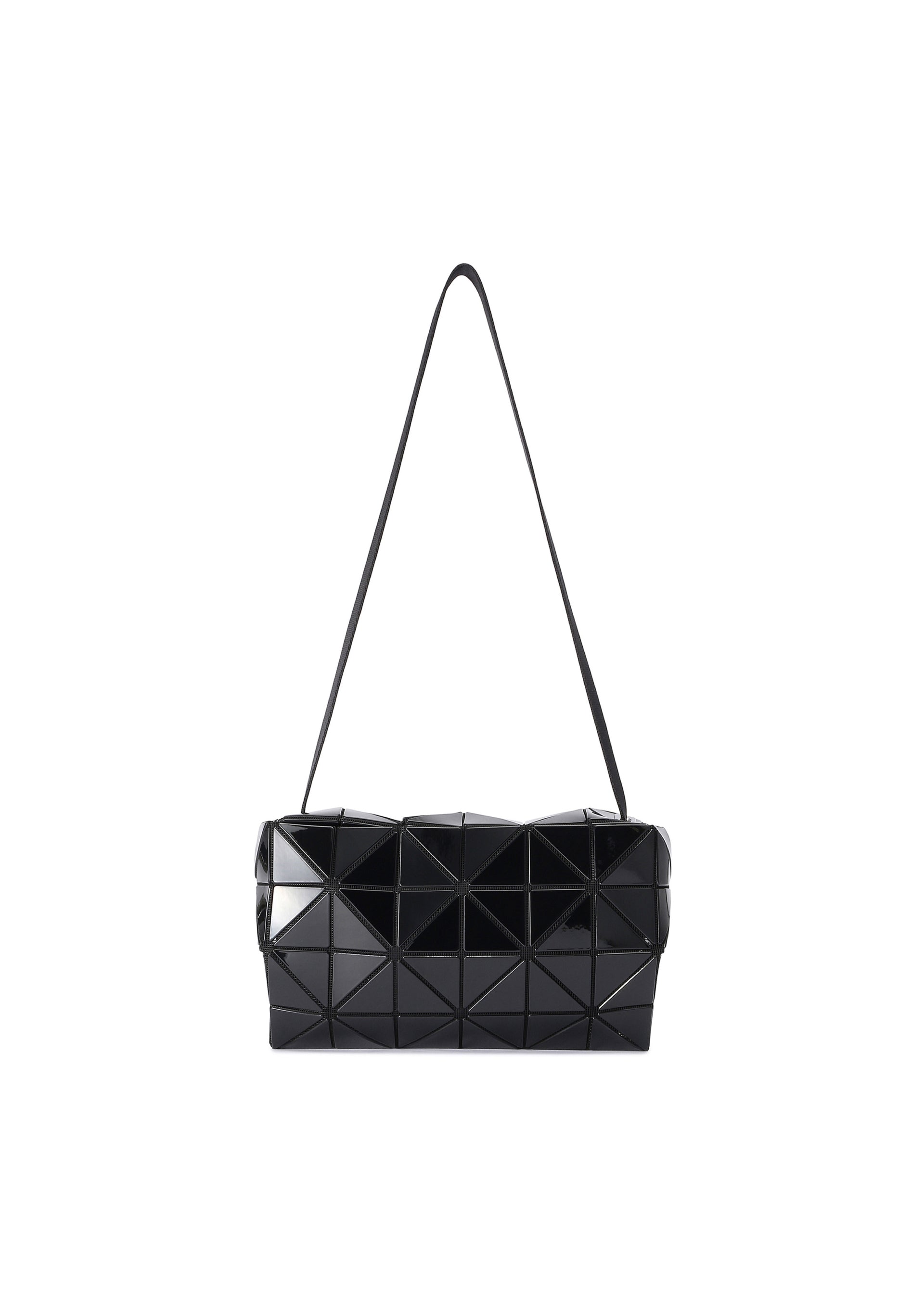 A product shot of the BAO BAO ISSEY MIYAKE CARTON shoulder bag in black.