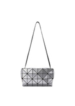 A product shot of the BAO BAO ISSEY MIYAKE CARTON shoulder bag in silver.