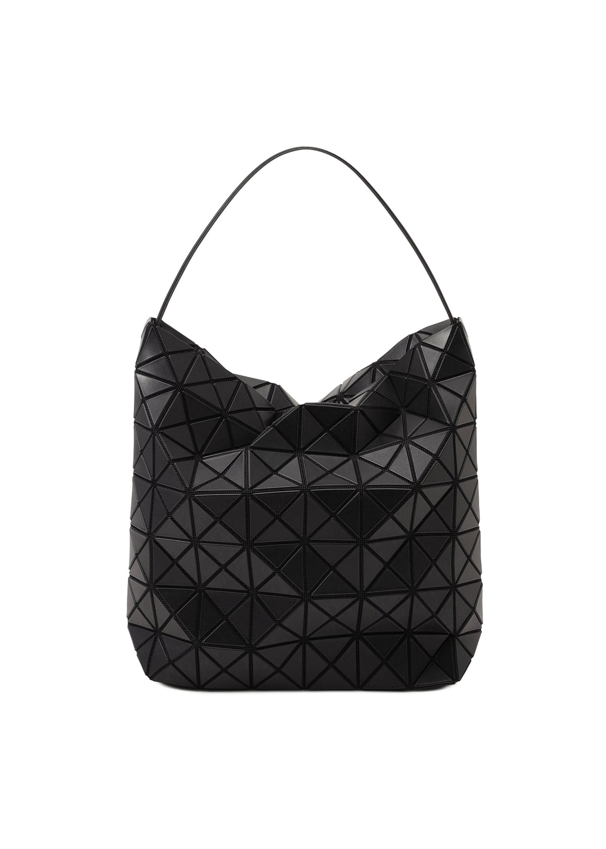 A product shot of the BAO BAO ISSEY MIYAKE VALLEY handbag in matte black.