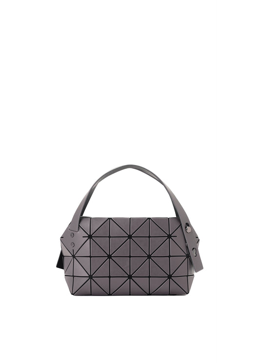A product shot of the BAO BAO ISSEY MIYAKE BOSTON handbag in charcoal gray.