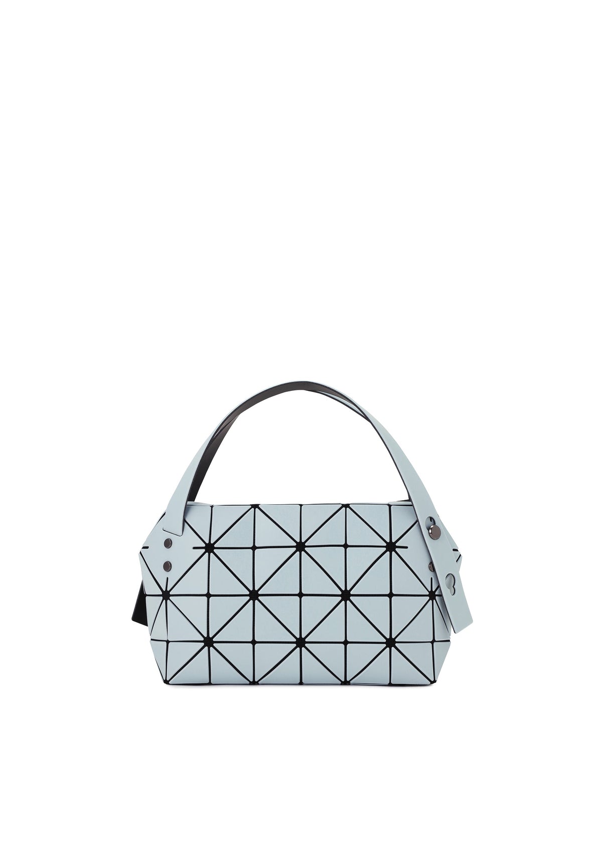 A product shot of the BAO BAO ISSEY MIYAKE BOSTON handbag in sky blue.