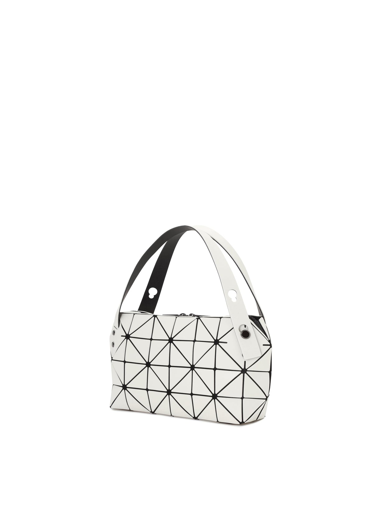 A detail shot of the BAO BAO ISSEY MIYAKE BOSTON handbag.