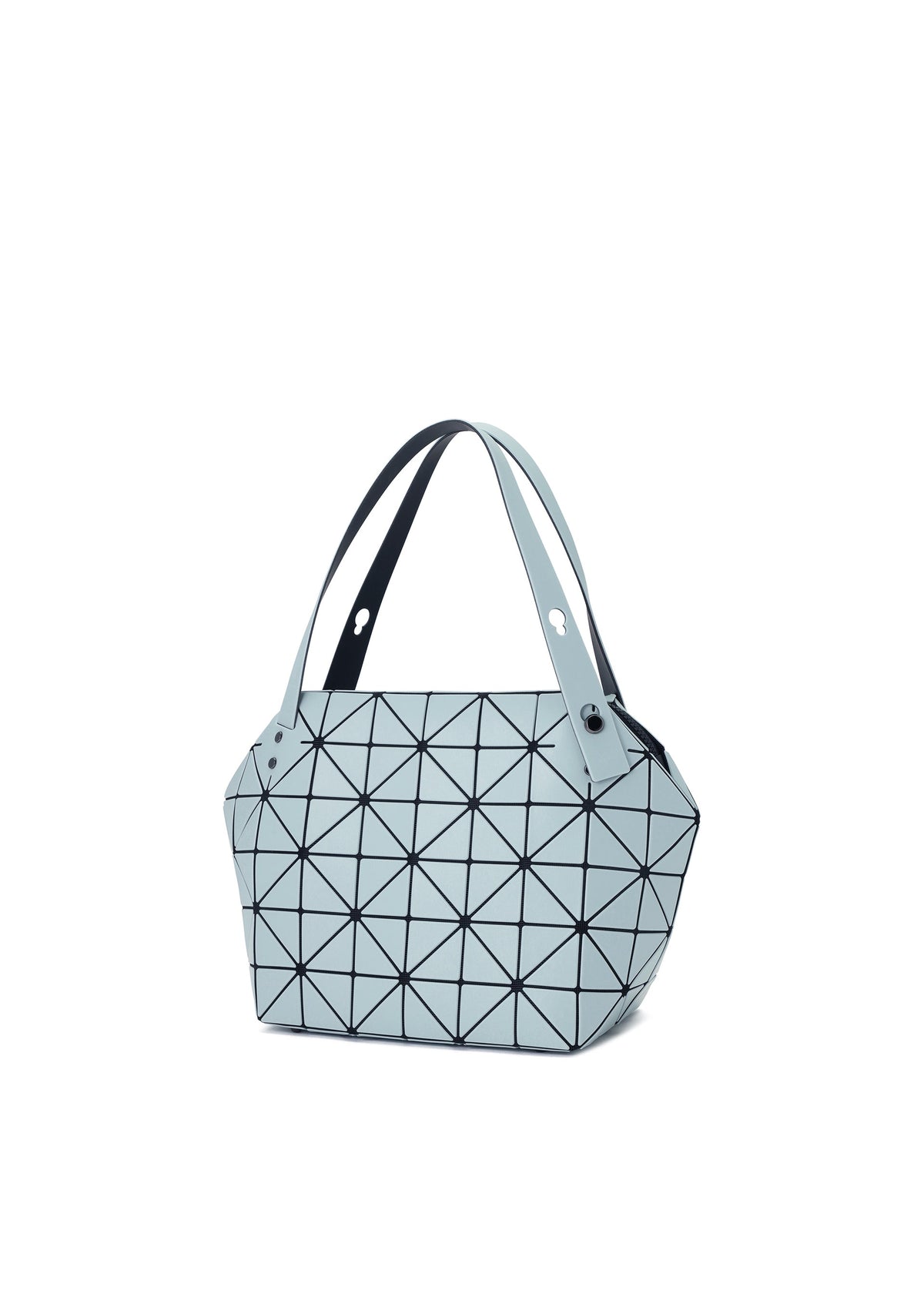 A detail shot of the BAO BAO ISSEY MIYAKE BOSTON handbag.