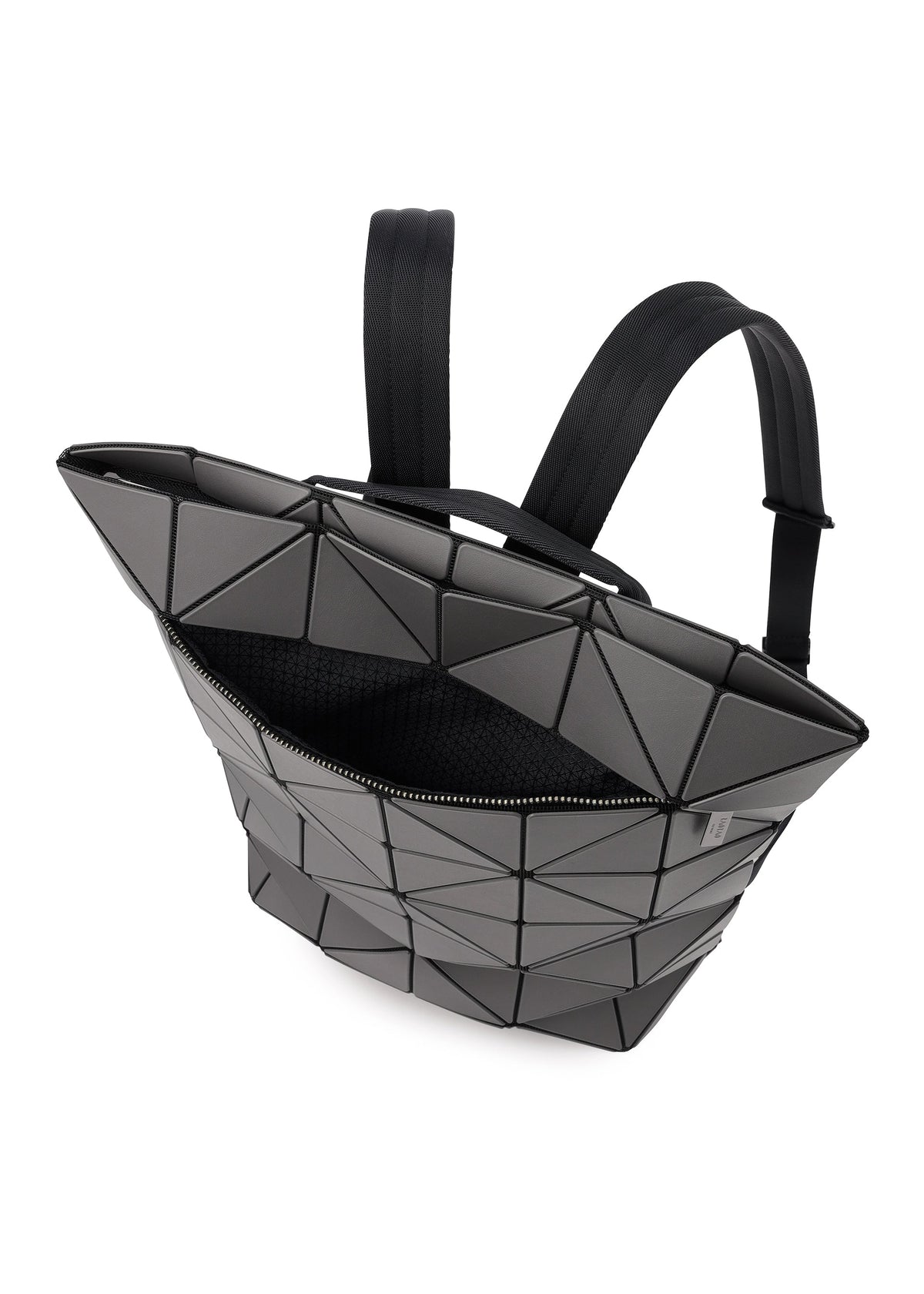 A detail shot of the BAO BAO ISSEY MIYAKE BLOCKY backpack.