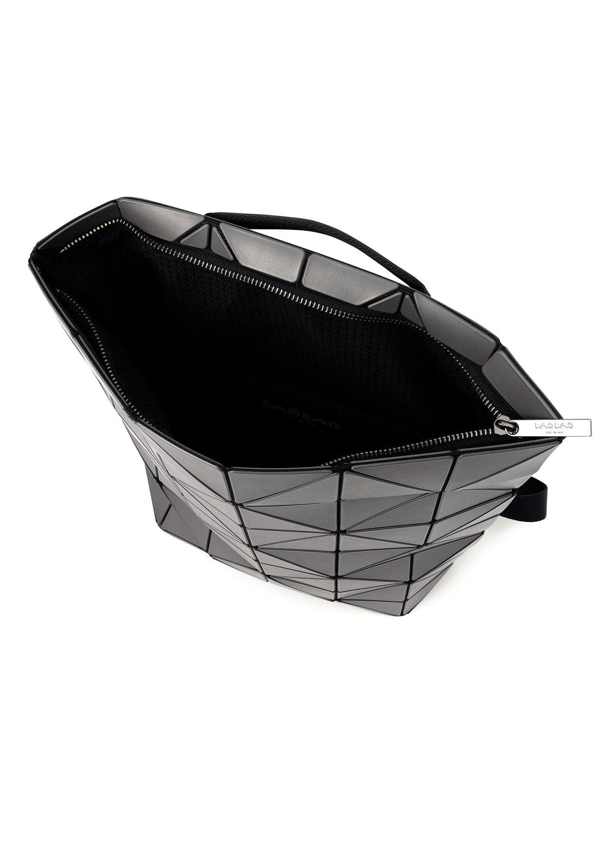A detail shot of the BAO BAO ISSEY MIYAKE BLOCKY backpack.