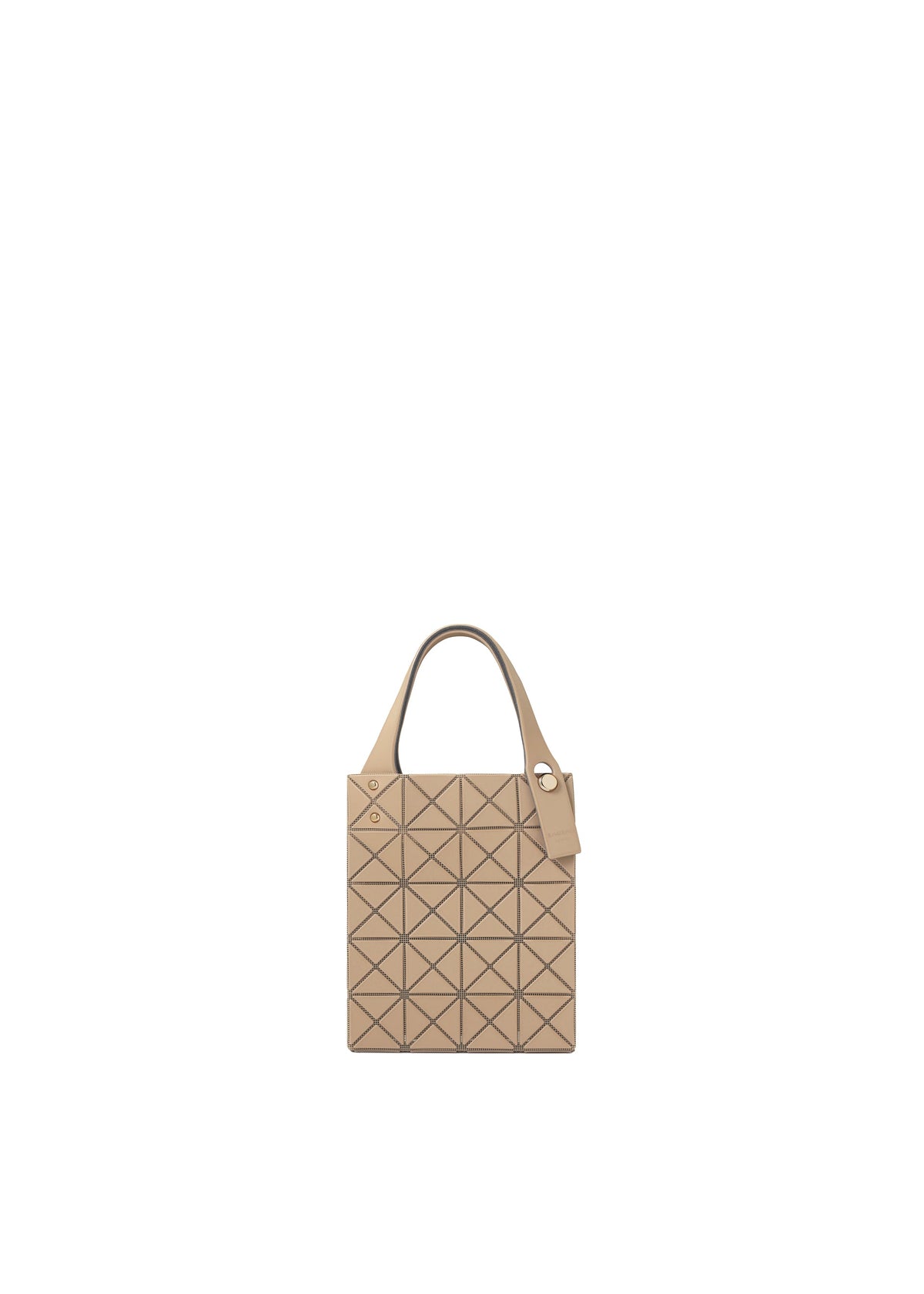 A product shot of the BAO BAO ISSEY MIYAKE PRISM PLUS tote in ocher.