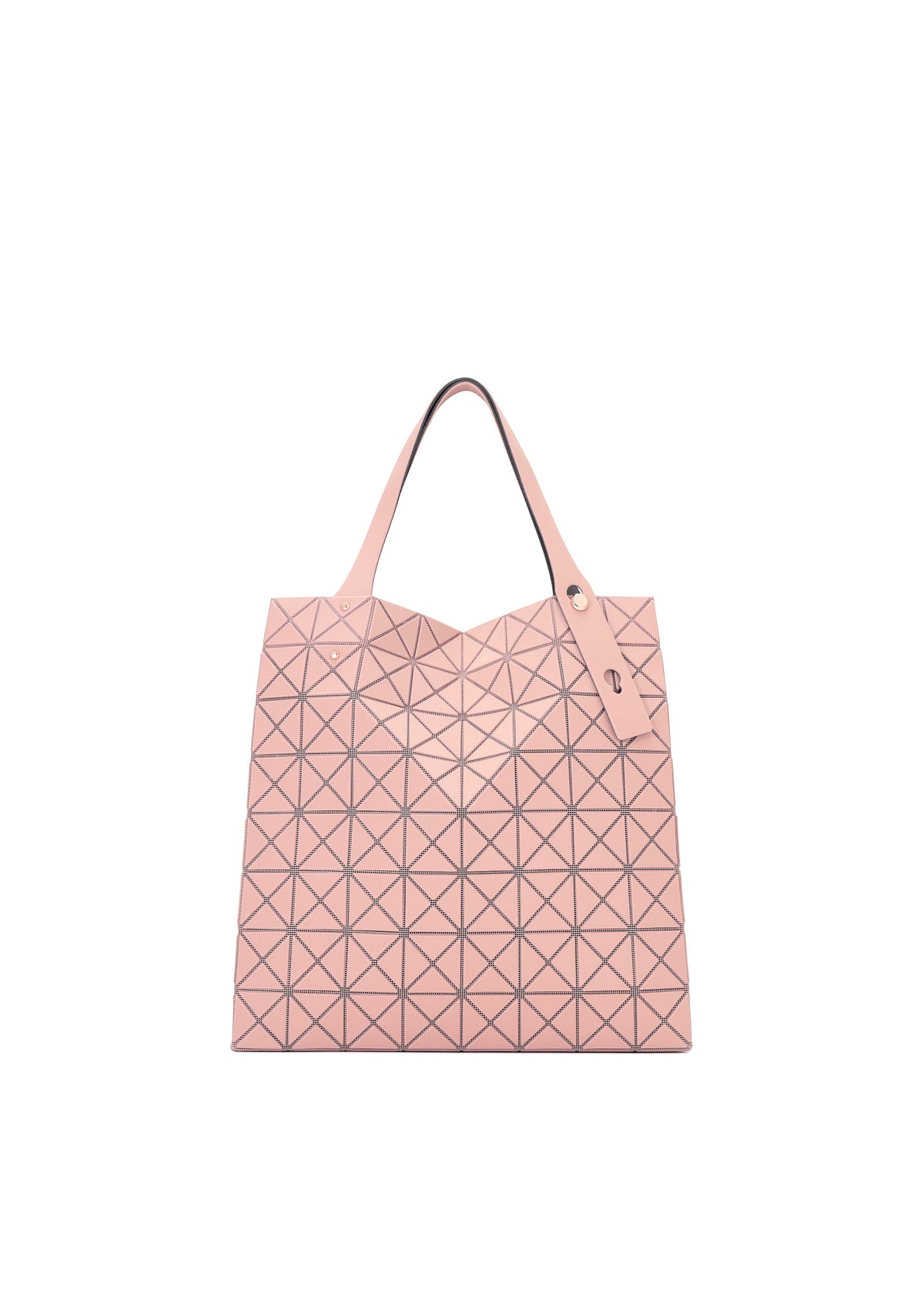 A product shot of the BAO BAO ISSEY MIYAKE PRISM PLUS tote in smoky pink.