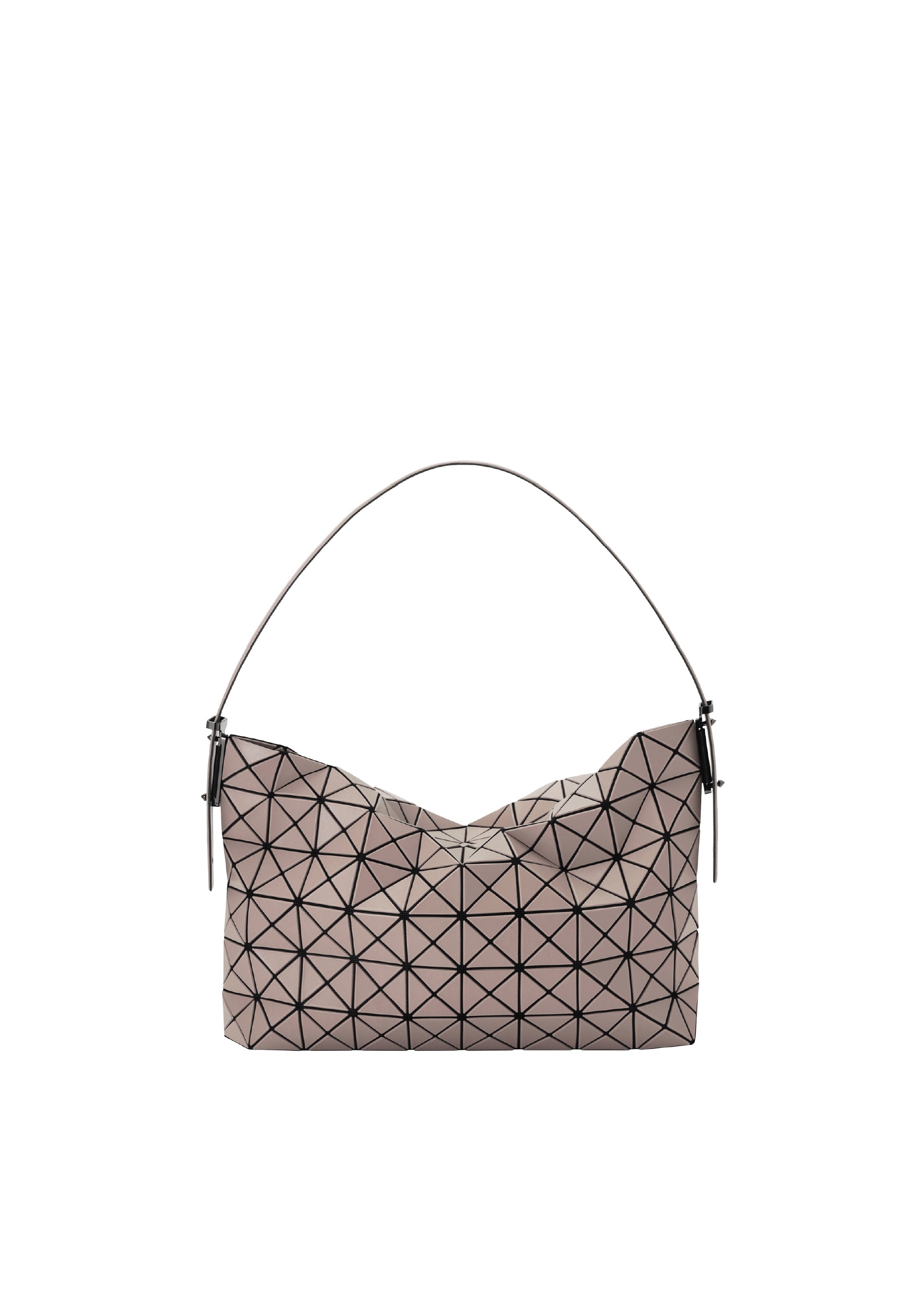 A product shot of the BAO BAO ISSEY MIYAKE MUSETTE shoulder bag in light brown.